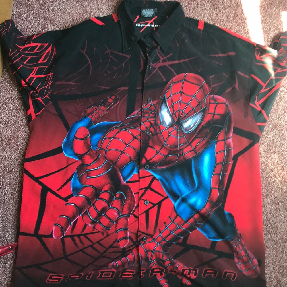 Officially licensed Spider-Man button up